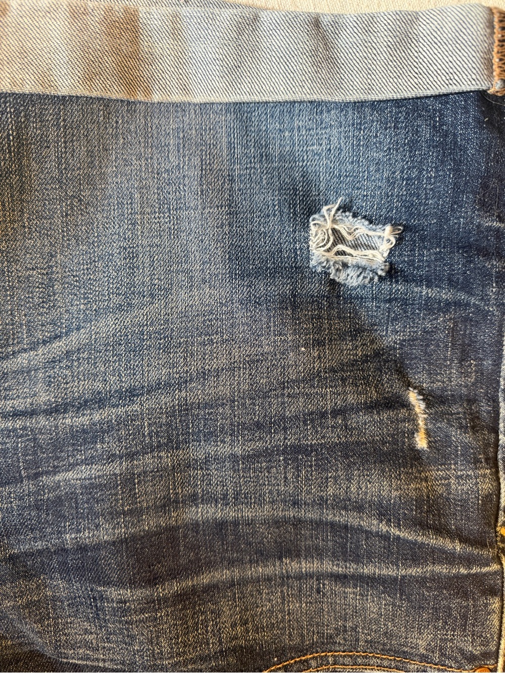 GAP Dark Blue Rolled-Hem Jean Shorts - Picture 5 of 5